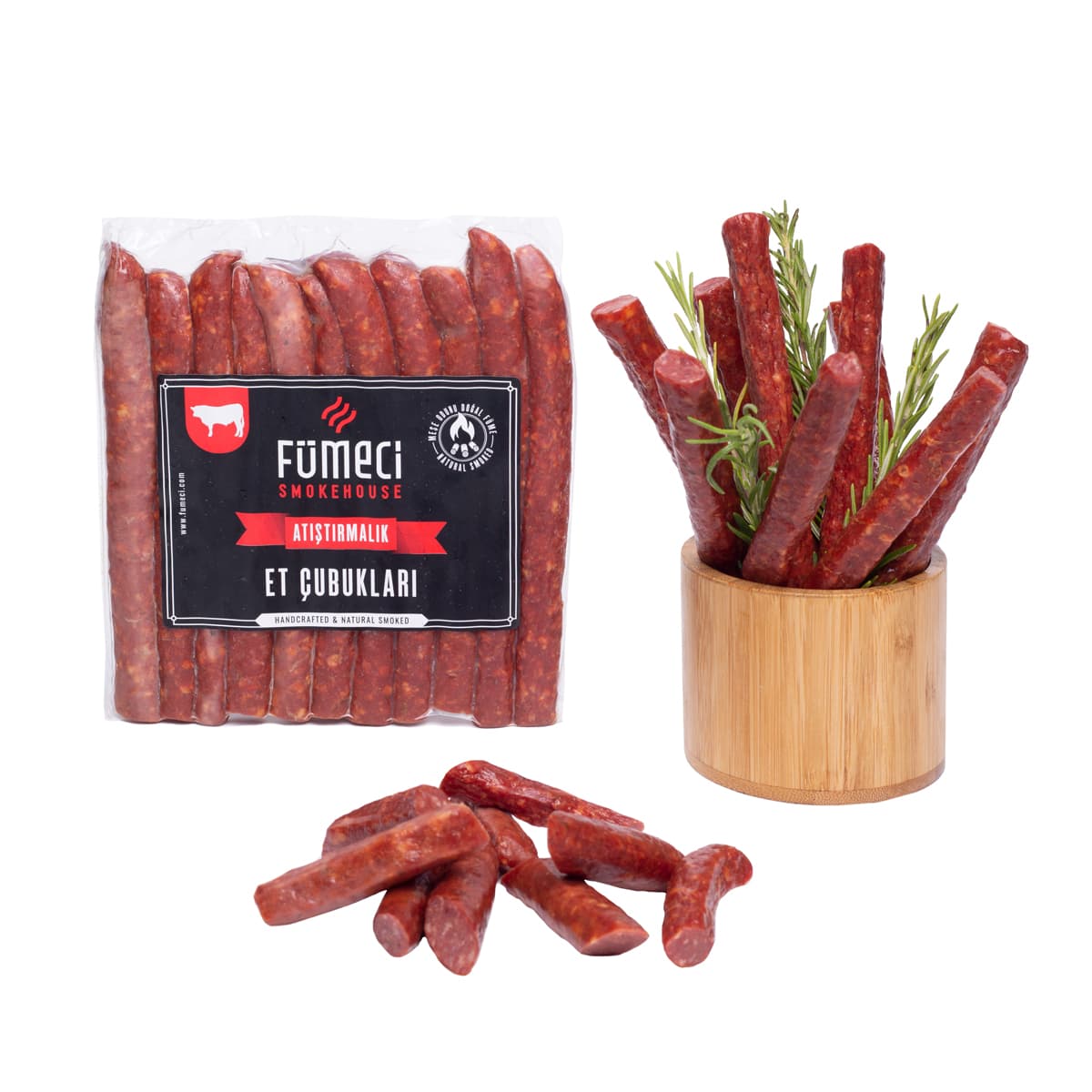 Fümeci Atıştırmalık Et Çubukları 200-250 Gr